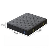 Levitex Queen Mattress 34 cm 5-Zone Pressure Relief  Pocket Spring with Reinforced Edge Support & Breathable Gel Memory Foam Hybrid Mattress - Side View