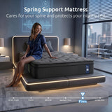 Levitex Single Mattress 34 cm 5-Zone Pressure Relief  Pocket Spring with Reinforced Edge Support & Breathable Gel Memory Foam Hybrid Mattress - 45-Degree Angle
