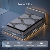 Levitex King Single Mattress 34 cm 5-Zone Pocket Spring with Latex & Memory Foam or Extra Lumbar & Shoulder Support - Side View