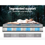 Giselle Bedding 34cm Mattress Double Layer Pocket Spring Queen - 45-Degree Angle