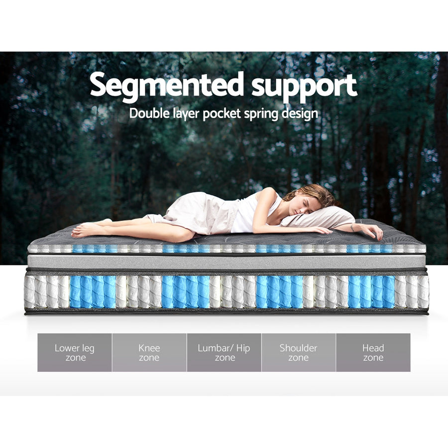 Giselle Bedding 34cm Mattress Double Layer Pocket Spring Double, image 5