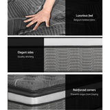 Giselle Bedding 34cm Mattress Double Layer Pocket Spring King - Rear View