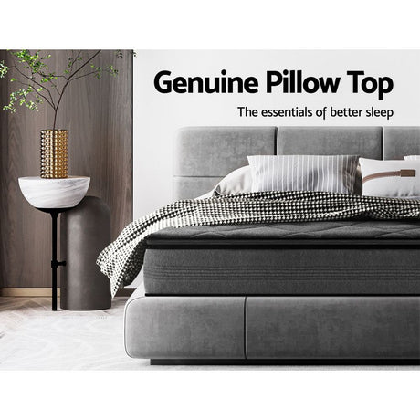 Giselle Bedding Ella single pillow top mattress, 18cm medium firm, knitted fabric cover