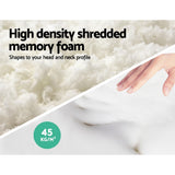 Giselle Bedding Memory Foam Pillow 13cm Thick Twin Pack - Top-Down View