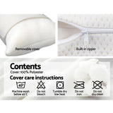 Giselle Bedding Memory Foam Pillow 13cm Thick Twin Pack - 45-Degree Angle