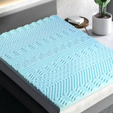Giselle Bedding Memory Foam Mattress Topper 11-Zone 8cm Queen - Top-Down View