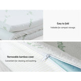 Giselle Bedding Memory Foam Mattress Topper 11-Zone 8cm Queen - Rear View