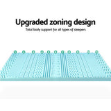 Giselle Bedding Memory Foam Mattress Topper 11-Zone 8cm Single - Top-Down View
