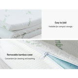 Giselle Bedding Memory Foam Mattress Topper 11-Zone 8cm Single - 45-Degree Angle