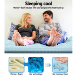 Giselle Bedding 5cm Double Cool Gel Memory Foam Mattress Topper with Bamboo Cover - 7-Zone Design