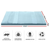 Giselle Bedding Memory Foam Mattress Topper 7-Zone 8cm King - Front View