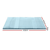 Giselle Memory Foam Mattress Topper 7-Zone 8cm King Single - Front View