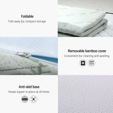 Giselle Memory Foam Mattress Topper 7-Zone 8cm King Single - Rear View