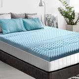 Giselle Memory Foam Mattress Topper 7-Zone 8cm King Single - Close-Up Angle