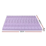 Giselle 8cm Memory Foam Mattress Topper Lavender Infused Bamboo Cover 7-Zone Double - Front View