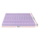 Giselle 8cm Memory Foam Mattress Topper Lavender Infused Bamboo Cover 7-Zone King - Front View