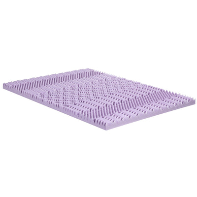 Giselle 8cm Memory Foam Mattress Topper Lavender Infused Bamboo Cover 7-Zone Queen