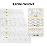 Giselle Bedding Memory Foam Mattress Topper 7-Zone Airflow Pad 8cm King White - 45-Degree Angle