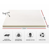 Giselle Bedding Memory Foam Mattress Topper 8cm King - Front View