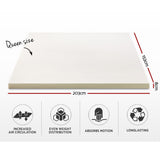 Giselle Bedding Memory Foam Mattress Topper 8cm Queen - Front View