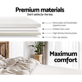 Giselle Bedding Memory Foam Mattress Topper 8cm Queen - 45-Degree Angle