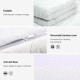 Giselle Bedding Memory Foam Mattress Topper Cool Gel Bed Mat Bamboo 10cm Double - Rear View