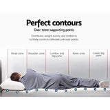 Giselle Bedding Memory Foam Mattress Topper Cool Gel 10cm Queen - Top-Down View