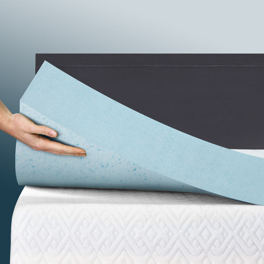 Giselle Bedding Memory Foam Mattress Topper Cool Gel 10cm Queen, image 7
