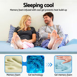 Giselle Bedding Memory Foam Mattress Topper Cool Gel 5cm King Single - Close-Up Angle