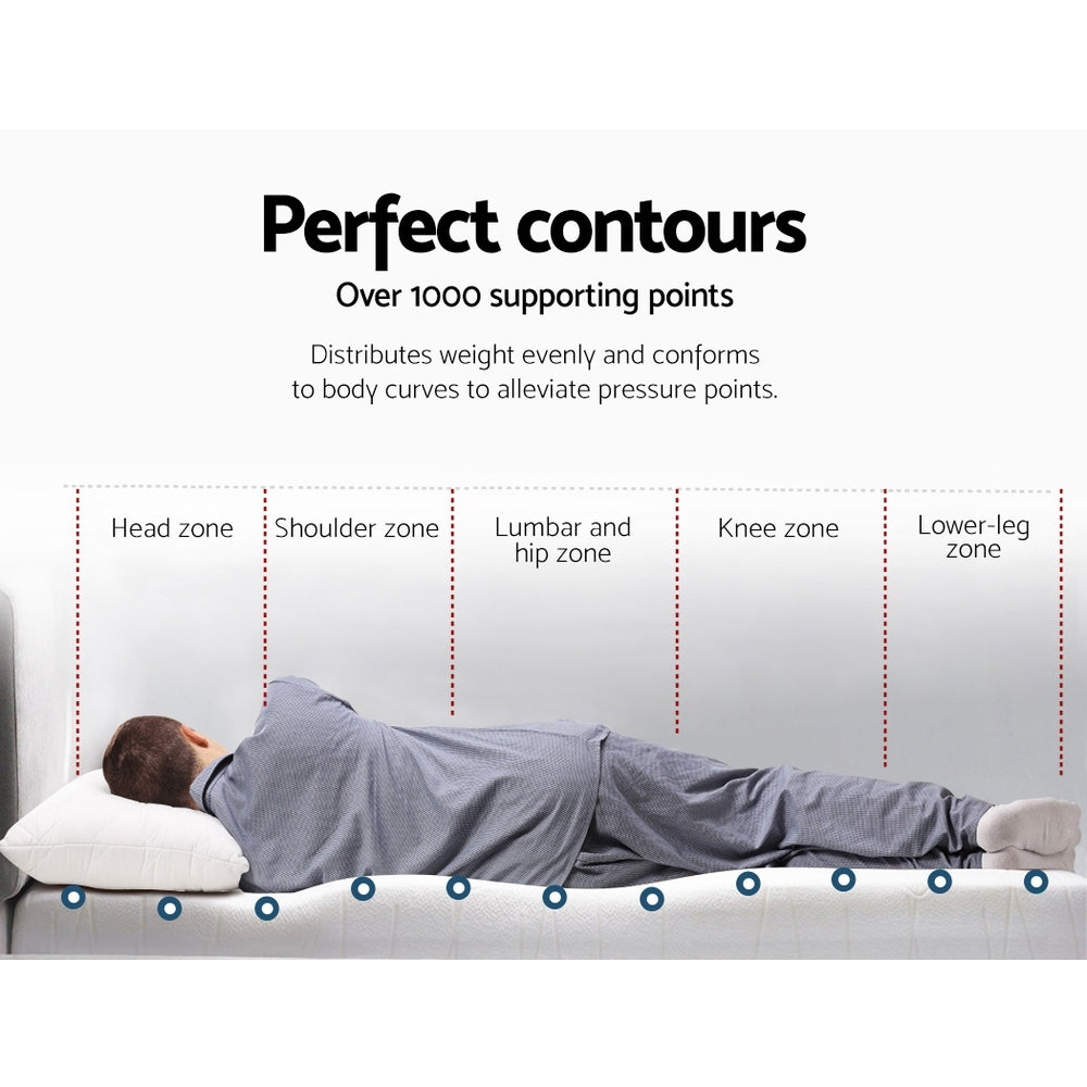 Giselle Cool Gel Infused Memory Foam Mattress Topper with Bamboo Cover - 8cm Single Size