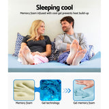 Giselle Cool Gel Infused Memory Foam Mattress Topper with Bamboo Cover - 8cm Single Size