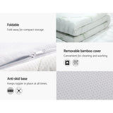 Giselle Cool Gel Infused Memory Foam Mattress Topper with Bamboo Cover - 8cm Single Size