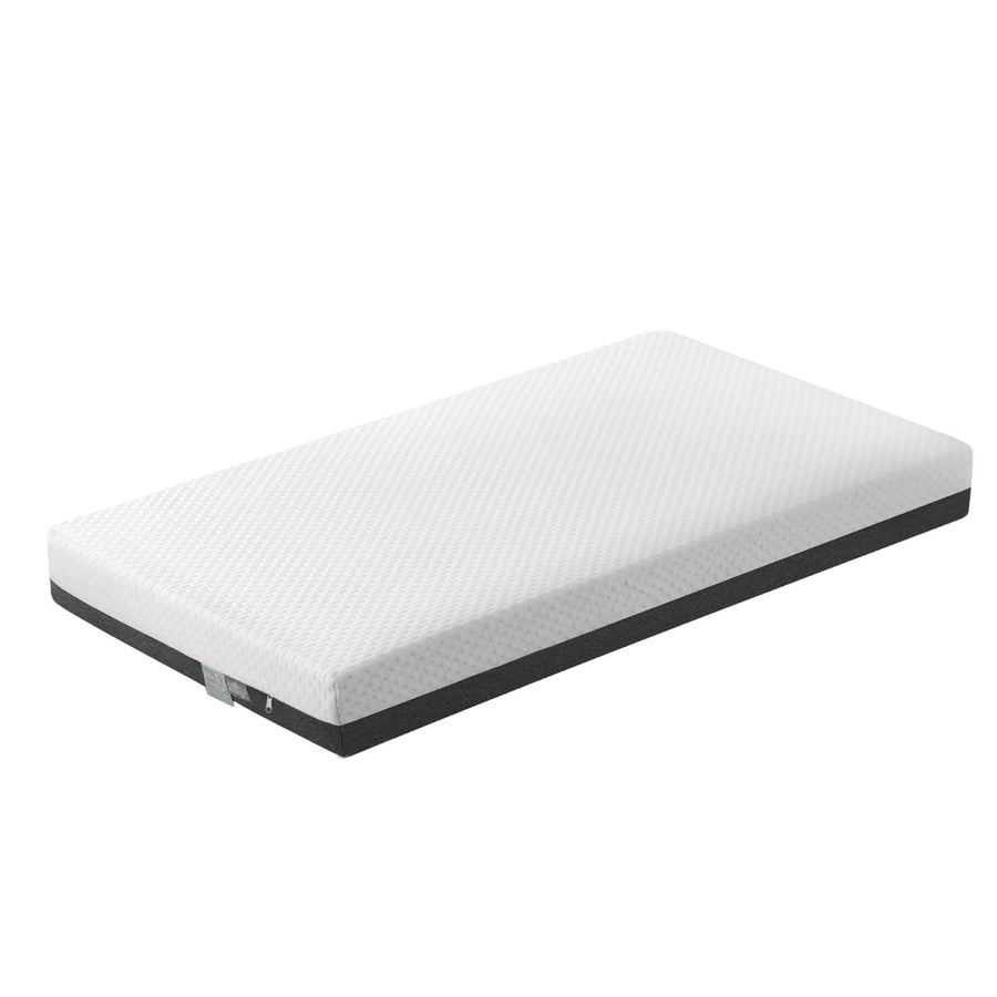 Giselle Bedding 13cm baby cot mattress, gel memory foam, white and grey