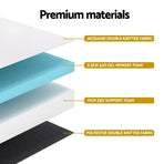 Giselle Bedding 13cm baby cot mattress, gel memory foam, white and grey, reinforced edge support