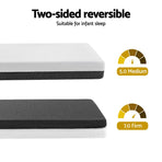 Giselle Bedding 13cm baby cot mattress, gel memory foam, white and grey, cool gel memory foam layer