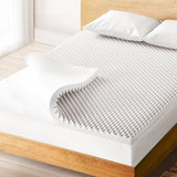 Giselle Bedding Foam Mattress Topper Egg Crate 5cm Double - Low Angle