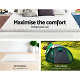 Giselle Bedding Foam Mattress Topper Egg Crate 5cm Double - Rear View