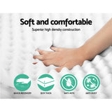 Giselle Bedding Memory Foam Mattress Topper Egg Crate 5cm King - Top-Down View