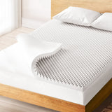 Giselle Bedding Memory Foam Mattress Topper Egg Crate 5cm Single - Top-Down View