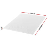 Giselle Bedding Memory Foam Mattress Topper Egg Crate 5cm Single - Side View