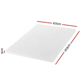Giselle Bedding Memory Foam Mattress Topper Egg Crate 5cm King Single - Top-Down View