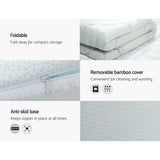 Giselle Bedding Memory Foam Mattress Topper Gel 5cm Queen - Rear View