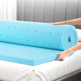 Giselle Bedding Memory Foam Mattress Topper Ventilated Cool Gel 5cm Single - Close-Up Angle