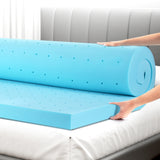 Giselle Bedding Memory Foam Mattress Topper Ventilated Cool Gel 8cm Double - Close-Up Angle