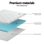 Giselle Bedding Memory Foam Mattress Topper Ventilated Cool Gel 8cm Queen, image 6