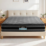 Giselle Bedding Wendell queen pocket spring mattress, 22cm, grey and black