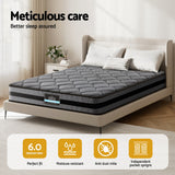 Giselle Bedding 22cm Mattress Medium Firm Queen - Top-Down View
