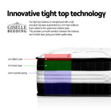 Giselle Bedding 30cm Mattress Medium Firm King - Top-Down View