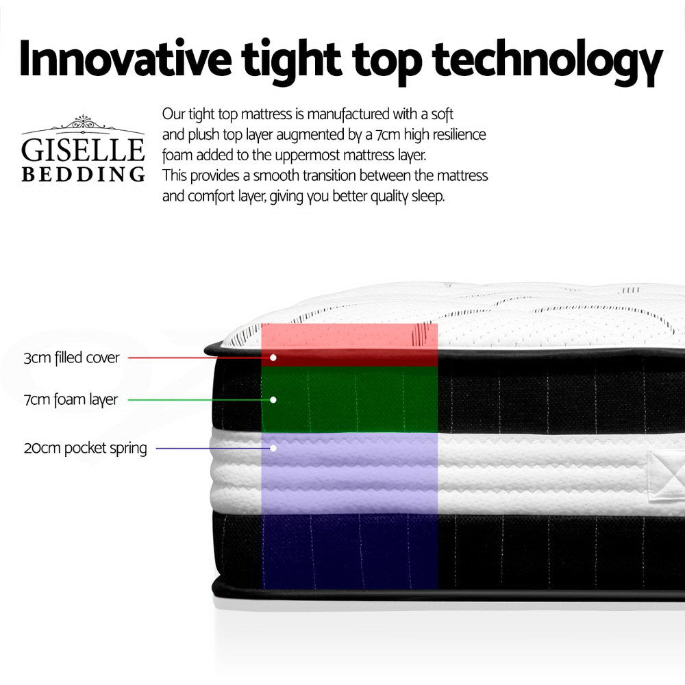Giselle Bedding 22cm Mattress Medium Firm Double