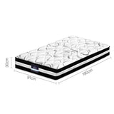 Giselle Bedding 30cm Mattress Medium Firm Single - Side View